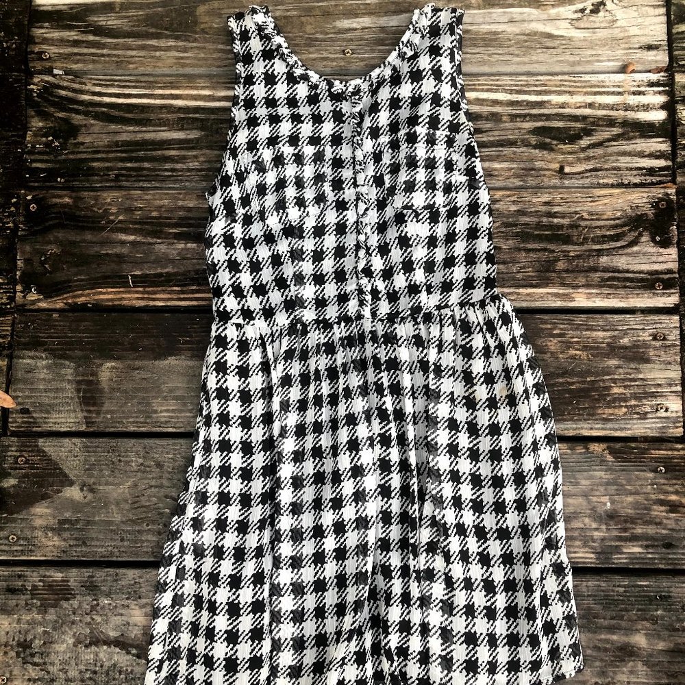 SOLD—Mimi Chica Black & White Checker Sleeveless Dress